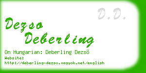 dezso deberling business card